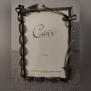 Bronze 4x6 Photo Frame with Blue Stones